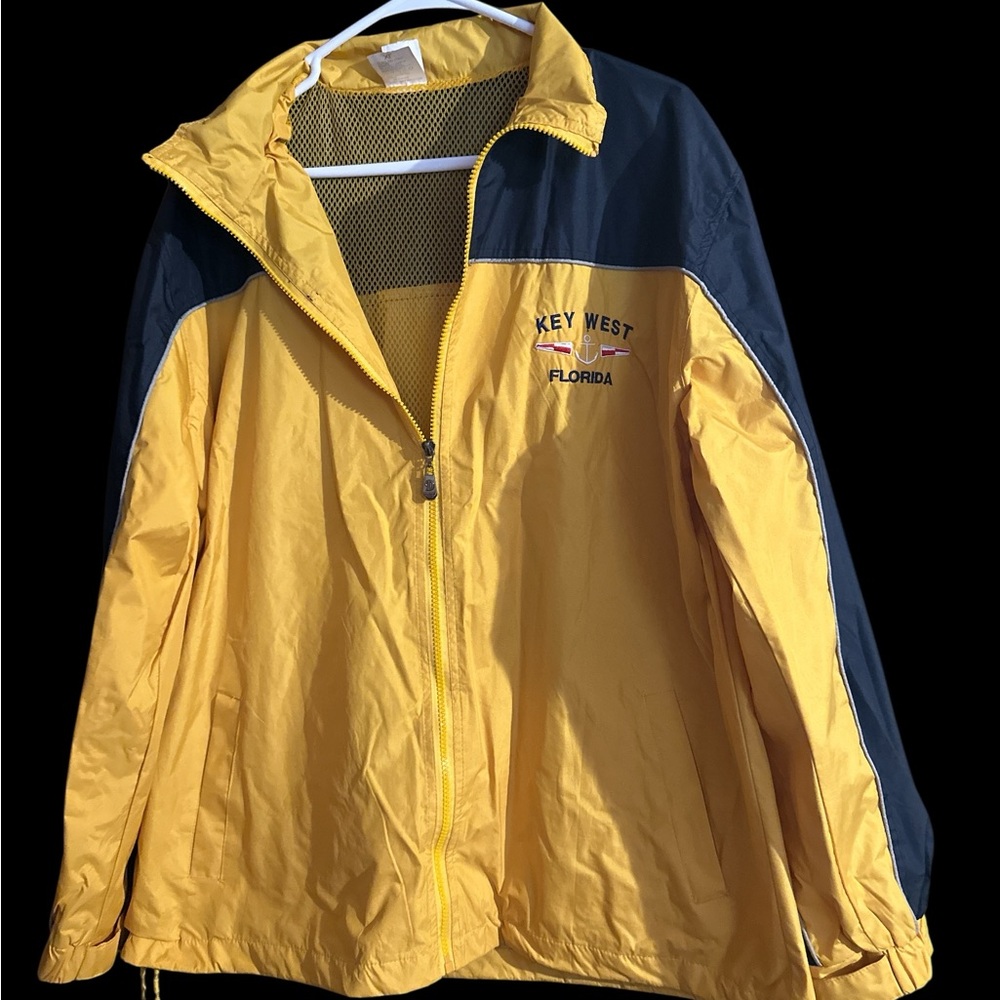 Dimco Key West Florida Windbreaker Jacket. Fishing . XL Yellow